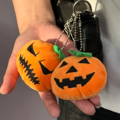 Pumpkin Plush Squeaky Cat Toy