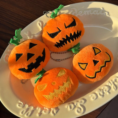 Pumpkin Plush Squeaky Cat Toy