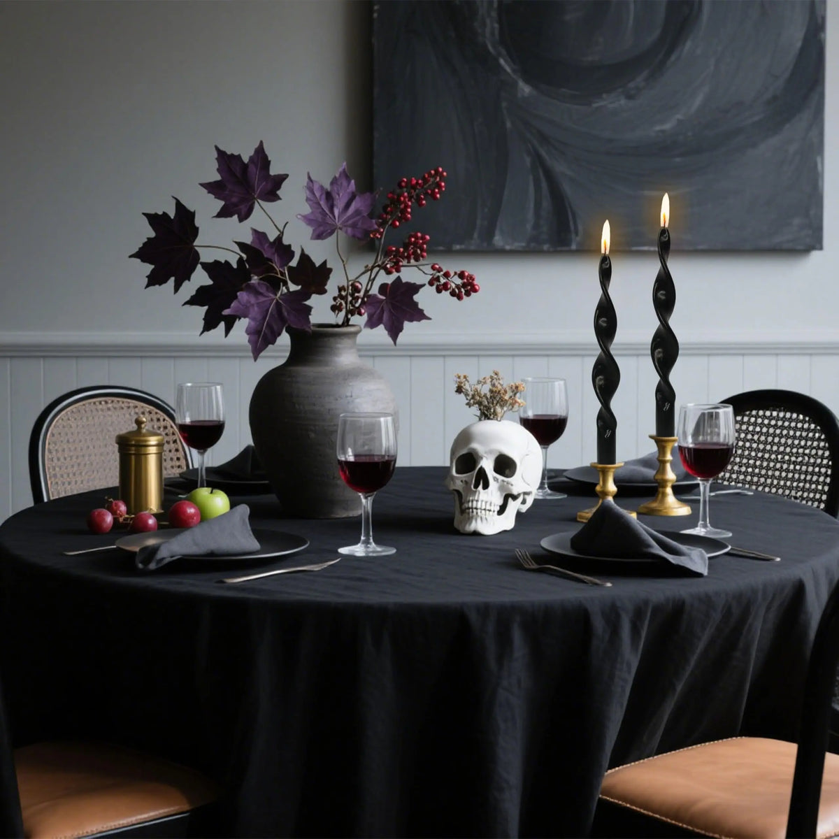 Spiral Halloween Taper Candles 10in, Set of 4