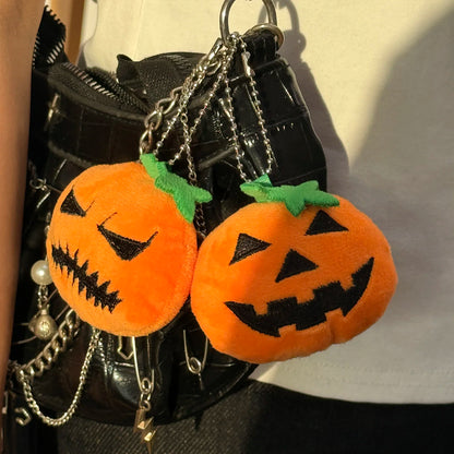 Pumpkin Plush Squeaky Cat Toy