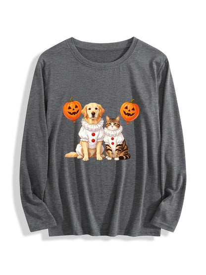 Halloween Print Long Sleeve Unisex T-Shirt