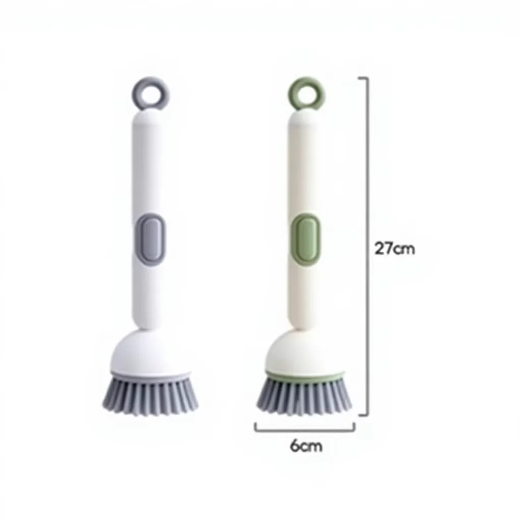 Refillable Rotating Dish Brush — Non-Scratch Kitchen Cleaner