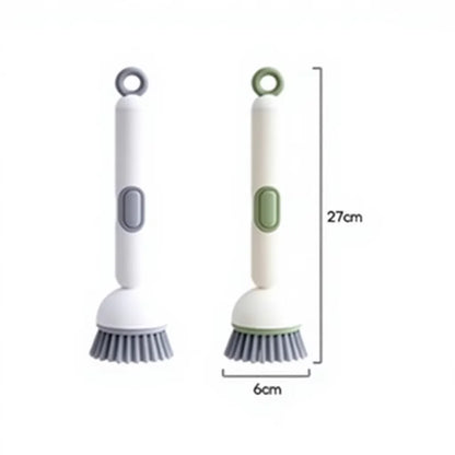 Refillable Rotating Dish Brush — Non-Scratch Kitchen Cleaner