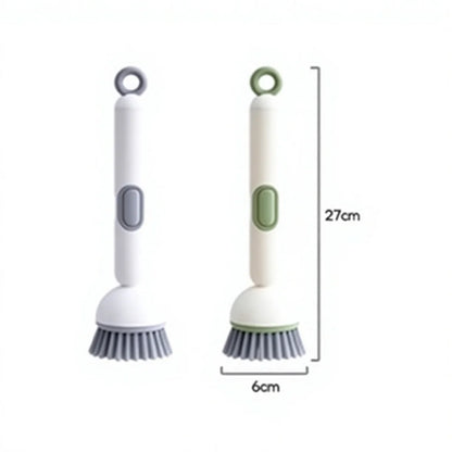 Refillable Rotating Dish Brush — Non-Scratch Kitchen Cleaner