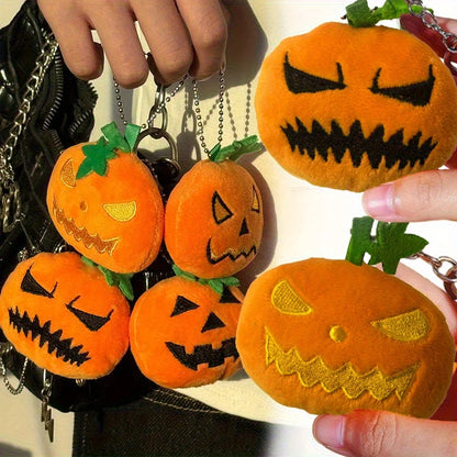 Pumpkin Plush Squeaky Cat Toy