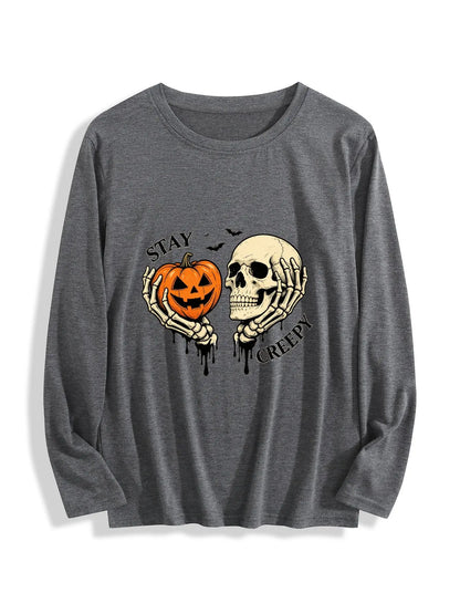 Halloween Print Long Sleeve Unisex T-Shirt